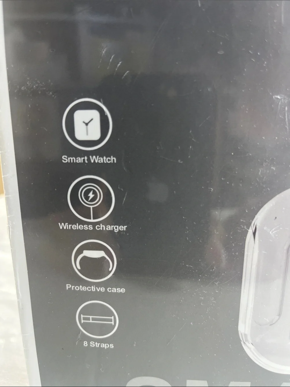 D300-1 8-in-1 Smartwatch in Light Gray with Earbuds - New